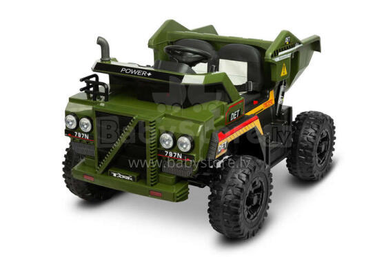 BATTERY VEHICLE TOY TIPPER TRUCK TANK GREEN
