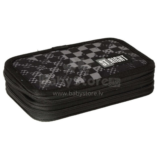 Ikonka Art.KX3758_2 Double pencil case with accessories Chessboard Crush