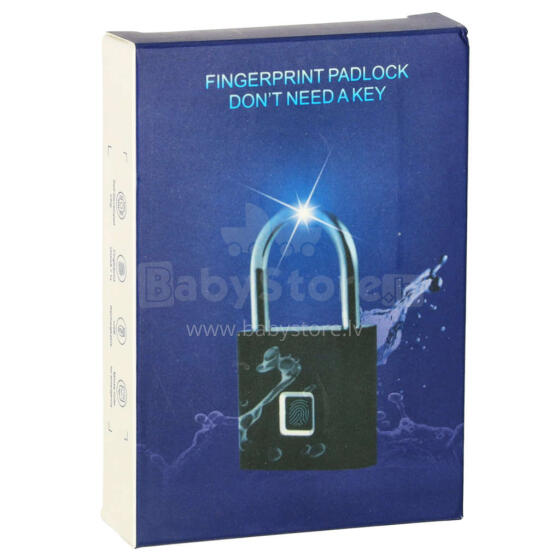 Ikonka Art.KX3852 Fingerprint padlock nteligent black