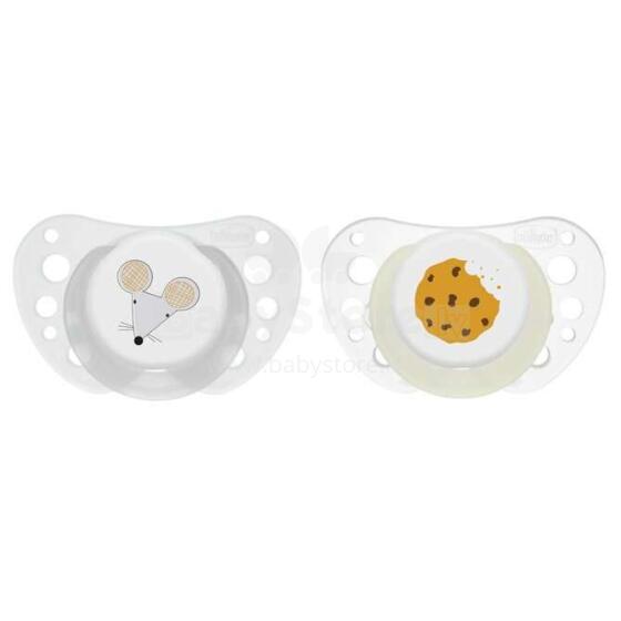 171590 PF AIR SILICONE pacifier 6-36M 2PCS LUMI GREEN