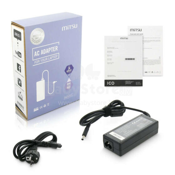 Mitsu klēpjdatora lādētājs 19,5 V 3,34 A (4,5 x 3,0 kontakti) — Dell
