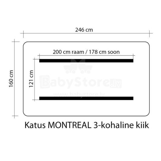 Jumta segums nojumçm MONTREAL 3 160x246cm, 100% poliesters, audums 765