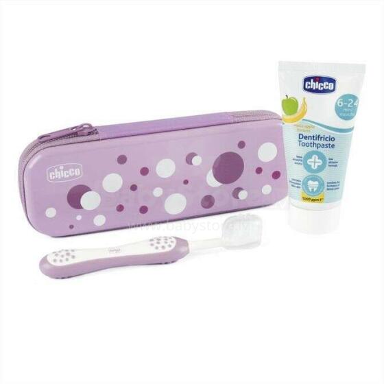 175536 TOOTHPASTE+BRUSH+ETUI SET LILAC 6-36M