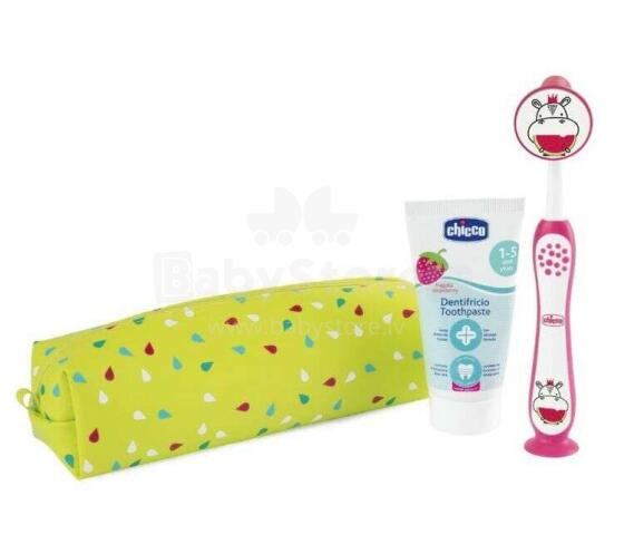 175765 HIPPO TOOTHPASTE+BRUSH+ETUI SET 3-6L