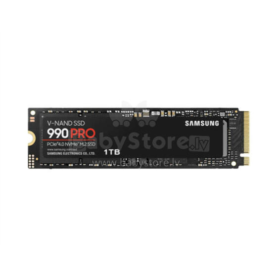 Samsung 990 PRO 1000 GB, SSD form factor M.2 2280, SSD interface PCIe Gen4x4, Write speed 6900 MB/s, Read speed 7450 MB/s