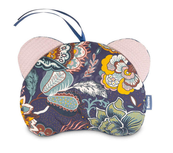 Pushchair pillow Bear – Waffle boho dusty rose