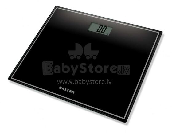 Salter 9207 BK3R Compact Glass Electronic Bathroom Scale - Black