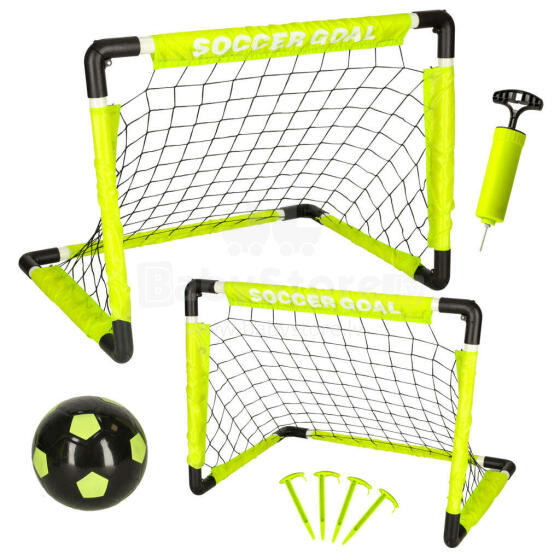 Ikonka Art.KX3813 Football goals small set with pump ball