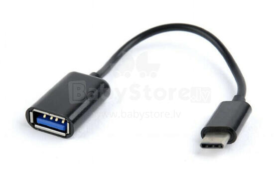 Gembird A-OTG-CMAF2-01 USB kabelis 0,2 m USB C USB A Melns