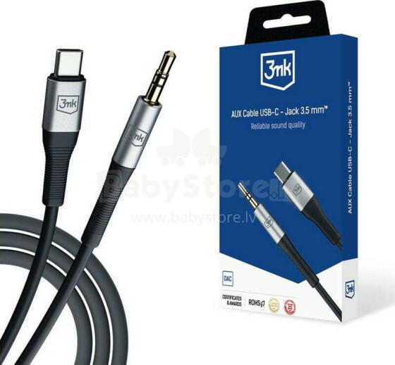 3u AUX USB-C — 3,5 mm ligzda