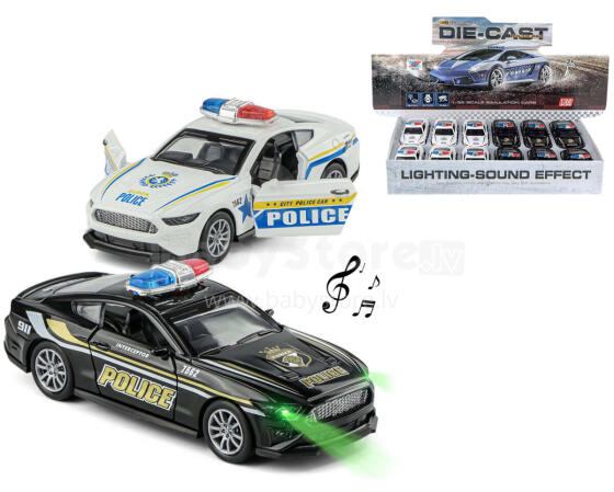 AUTO METĀLA POLICIJAS GAISMA UN SKAŅA