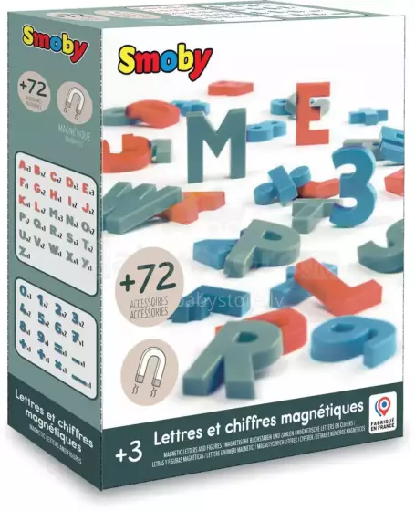 Smoby Magnetic Letters & Numbers Art.430108S Magnetic letters 72 pcs.