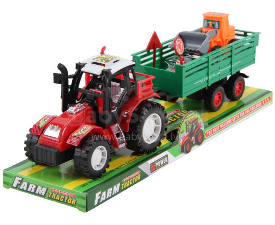 TRAKTOR Z PRZYCZEPĄ I SPYCHACZEM