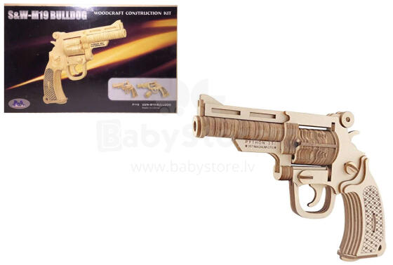 UKŁADANKA DREWNIANA PISTOLET