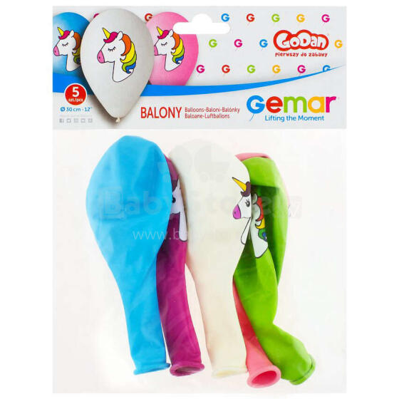 BALONY JEDNOROŻCE 5 SZT 12