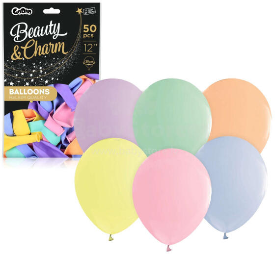 BALONY PASTELOWE MIX 12  50 SZTUK