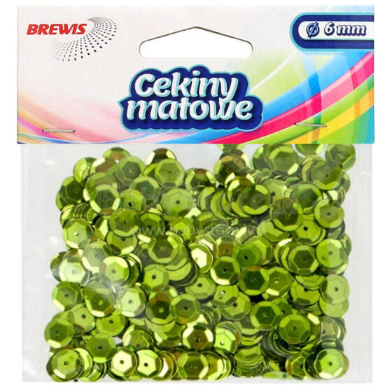 CEKINY HOLOGRAMOWE 6mm - SELEDYNOWY
