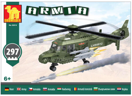 KLOCKI ARMIA HELIKOPTER 297 ELEMENTÓW