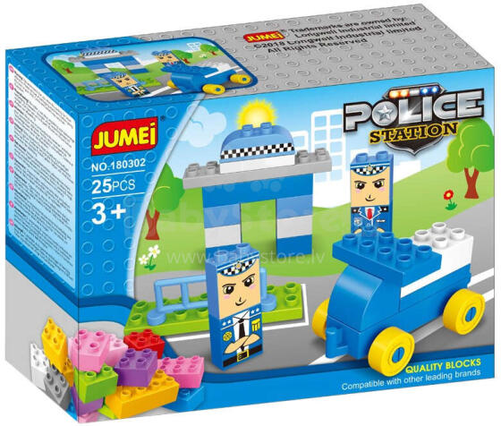 KLOCKI 180302 - 25 ELEMENTÓW POLICJA
