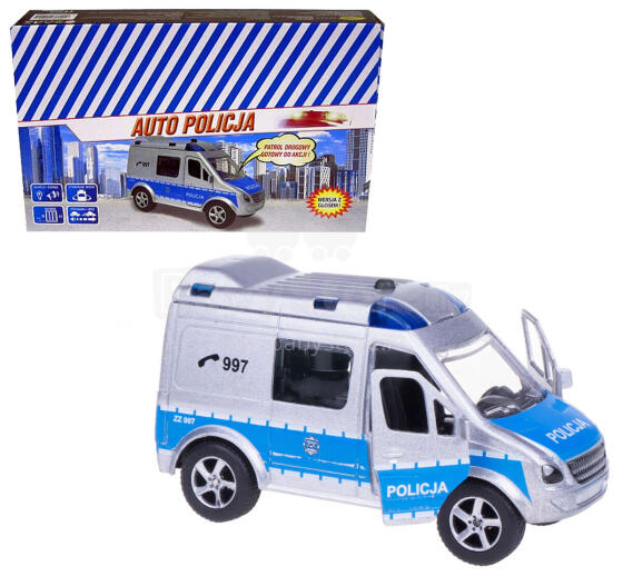 AUTO POLICJA VAN Z POLSKIM GŁOSEM