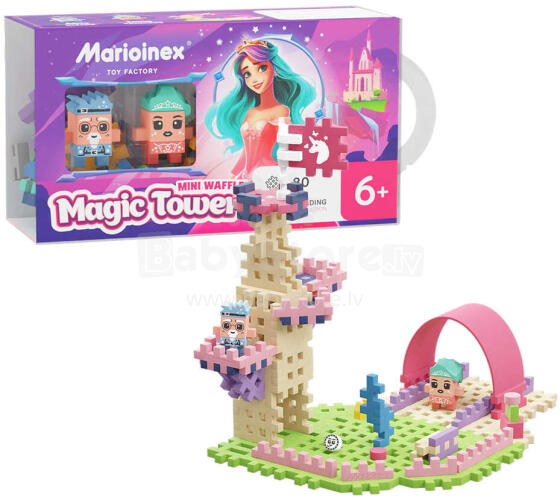 KLOCKI MINI WAFFLE MAGICZNA WIEŻA 80 EL.
