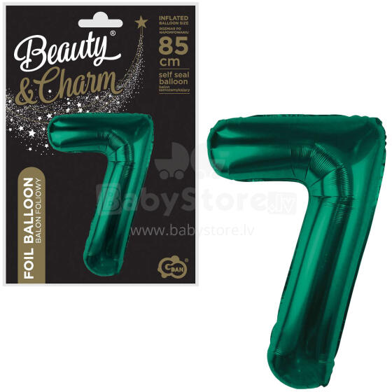 BALON FOLIOWY CYFRA 7 ZIELONA