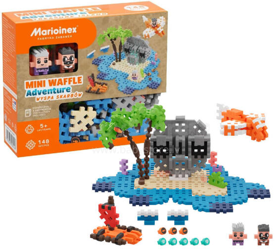 KLOCKI MINI WAFFLE WYSPA SKARBÓW 148 ELE