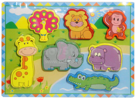 PUZZLE DREWNIANE ZWIERZĘTA ZOO