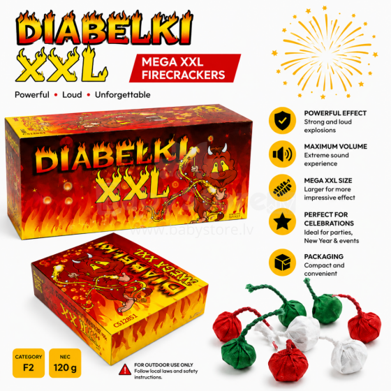 I-Toys Party XXL Art.176100 noise firecrackers to create bright sound effects