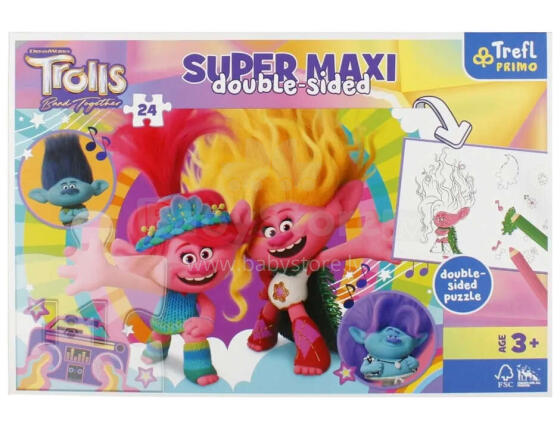 WESOŁY DZIEŃ TROLLI 3 SUPER MAXI *24*
