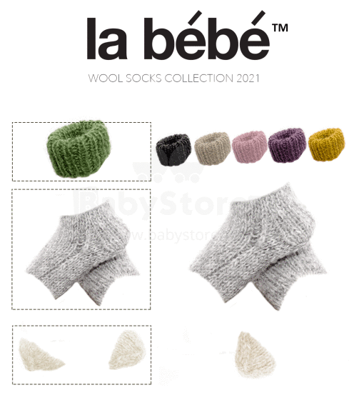 La Bebe™ Lambswool Natural Eco Socks Art.17699 Random