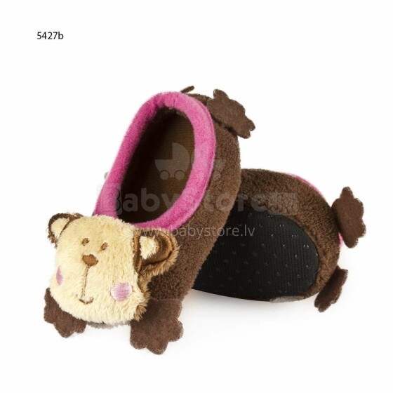 Soxo Art.5427 - 2 Infant slippers with animals Bērnu mīkstas mājas čības
