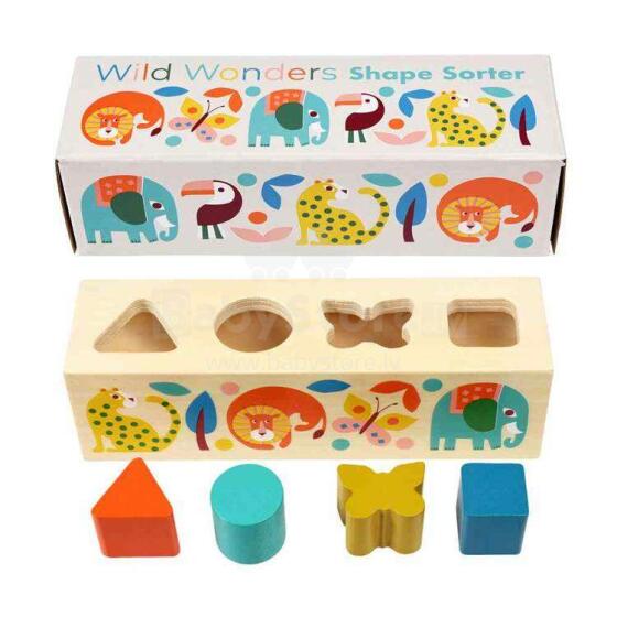 Wild Wonders Wooden Shape Sorter, Rex London
