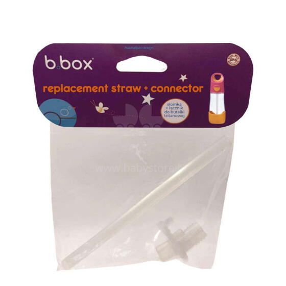 Set of straw + connector for b. box 450 ml tritan bottle