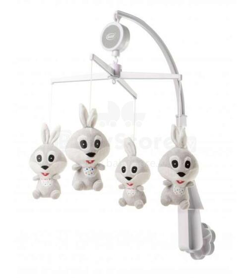 4Baby Rabbit art.R08  Музыкальная карусель с мягкими игрушками