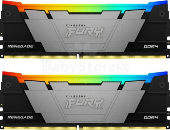 Atmiņa Kingston KINGSTON 32 GB, 3600 MT/s, DDR4 CL16, 2 moduļu komplekts 1Gx8 FURY Renegade RGB