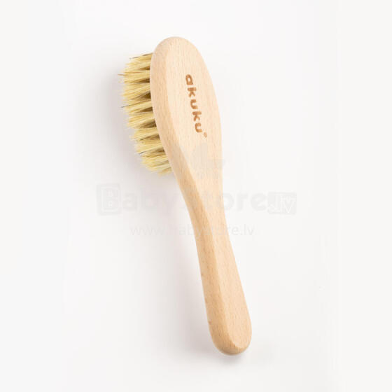 Akuku Wooden Brush Natural Art.A0669  Koka matu suka ar dabīgiem sariņiem