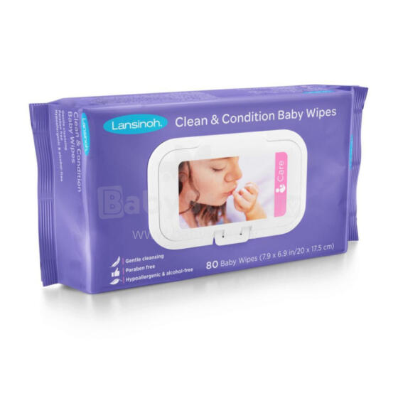 Lansinoh Clean and Condition Baby Wipes Art.184865 Wet wipes, 80 pcs.