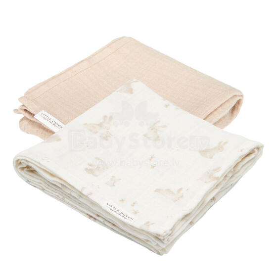Little Dutch Muslin Swaddles Art.TE51803023 Happy Bunny  (70x70 cm)
