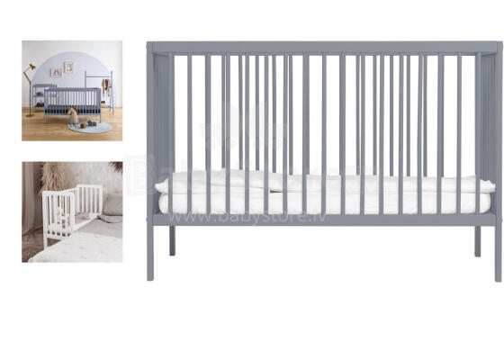 La Bebe™ Loft Cribbed Art.191493 Cloud Baby wooden classical bed