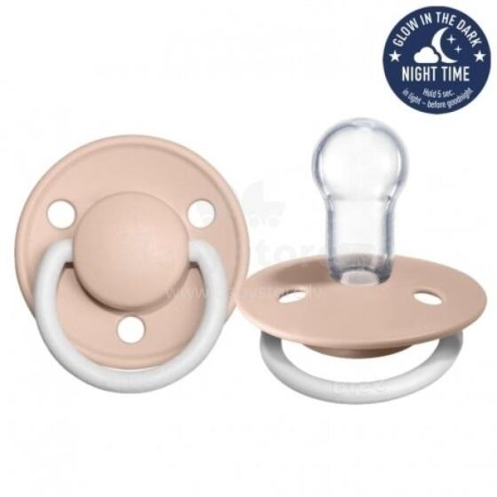 1010256 silicone pacifer DE LUX BLUSH NIGHT 0-36 