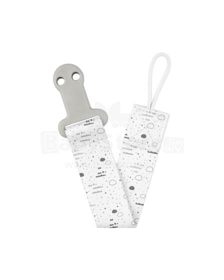 Pacifier clip with ribbon Savanna Grey