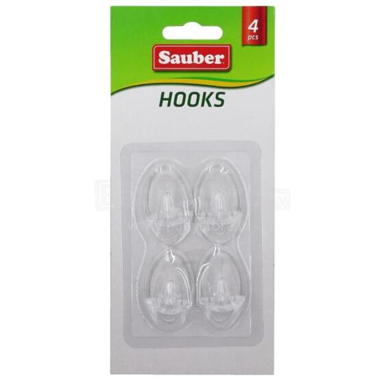Hooks 4gb 2,3x4cm oval transparent