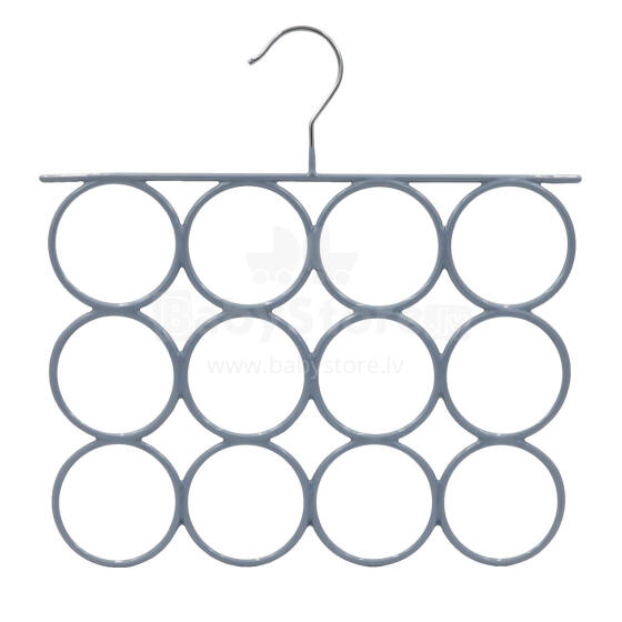 PVC-coated metal hanger for scarves grey