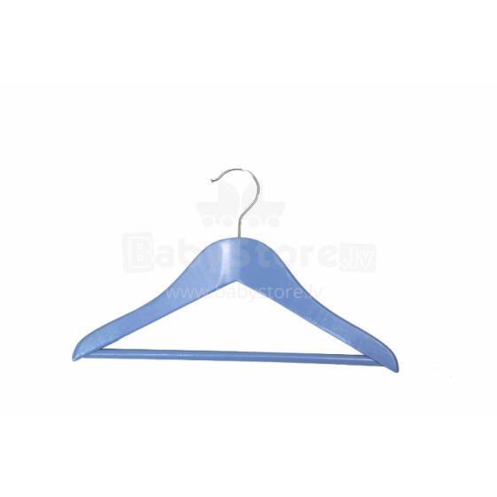 Clothes hangers for children 3pcs assorted wooden Wood 30cm, light blue/green/red/grey/green/yellow