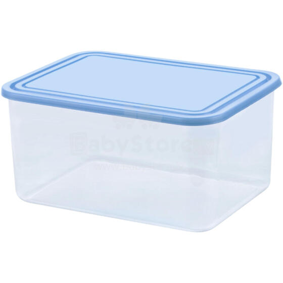 Food container rectangle 4L transparent/blue