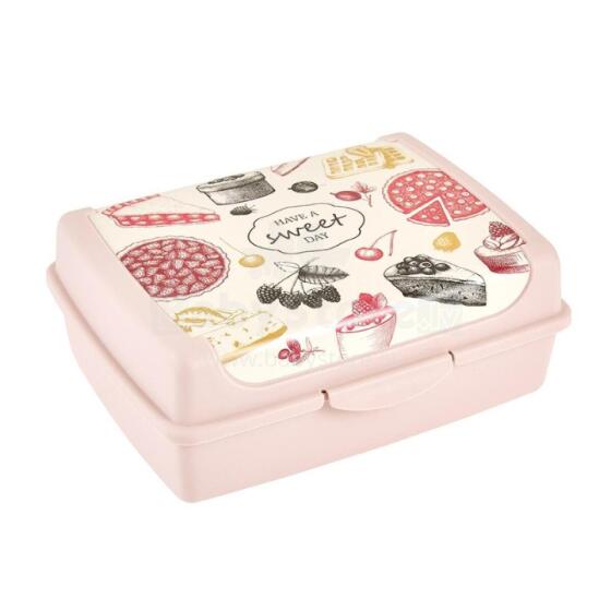 Food storage container click-box midi 1L Carla &amp;quot;Sweet day&amp;quot; 17x13x7cm pink