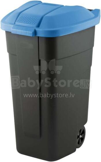 Wheeled bin 110L black/blue