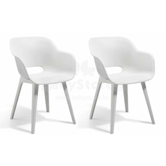 Garden chairs 2 pcs. Akola white 