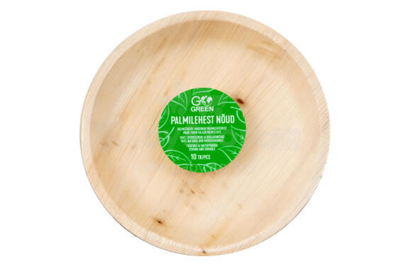 Palm leaf plates Go Green &Oslash;23cm 10 pcs/0,37kg